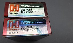 Hornady 308Win ECX 165 grs 10,7g 80 Schuss losgleich Versandkostenfrei bleifrei