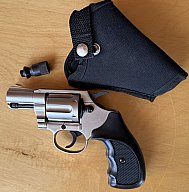 Schreckschussrevolver: Mod. Colt Detective Special in Nickel-Ausführung, Kal 9mm R.K. (.380 Knall)