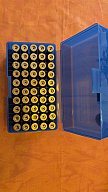 50 vernickelte Remington Neuhülsen .243 Win mit Box