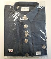 Imperial Landhaus Trachtenhemd, Langarm blau 100% Leinen Gr. 41 ---NEUWARE---