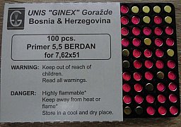 Zündhütchen GINEX LR 5,5mm BERDAN GP11