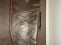 Schinkenfutteral , Jagdtasche,Patronen Gürtel mit Jagdmotiven