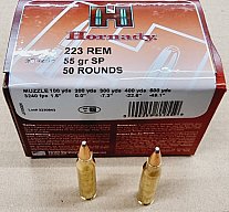 .223/55grs SP Hornady No.80255 50 stk.