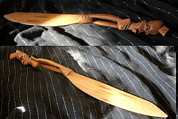 Afrikanisches Holzmesser ? - Holzschmuck? 34 Cm…