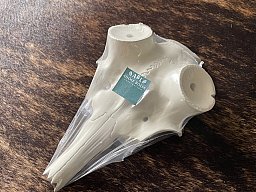 Kunstschädel Damhirsch aus Aluminium, ABL, 45mm Rosenstock
