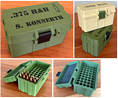 Munitionsbox .375 H&H Ammo Box Patronen Wiederladen 50/100 Schuss personalisierbar abschließbar