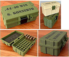 Munitionsbox .44-40 WIN Ammo Box Patronen Wiederladen 50/100 Schuss personalisierbar abschließbar