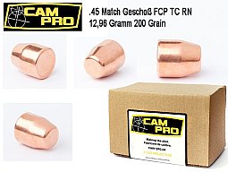 .45 ACP CamPro .451 200gr FCP TC Matchgeschoss K61