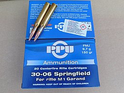 .30-06/150grs. PPU FMJ für M1 Garand 100 Stk. A-612# SSZ Berka