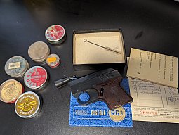 Röhm RG 3 Signalpistole / Gaspistole 6 mm Flobert – Sammler-Komplettset mit OVP, Anleitung, Original