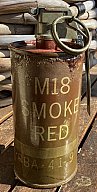 US Nebelhandgranate Smoke red, selten, natürlich leer.