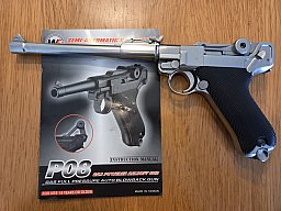 WE P08 Long / Luger P08 – 6 mm Gas Blowback Airsoft