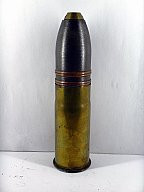 Französische 37mm / 3,7cm Patrone Mod. 1885 mit Sprenggranate Mod. 1888