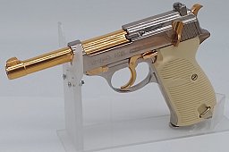 Pistole P38 Gold Edition, Blow - Back, Walther, 4,5mm Stahl BB, CO2