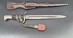 Seitengewehr WK2 Feuerschuzpolizei / Feuerwehr mit Portepee, Scheide & Koppelschuh, WKC