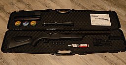 Hämmerli 850 AirMagnum 4,5 mm + Walther ZF 6x42 + Schalldämpfer + 4 Magazine + Koffer + viel Zubehör