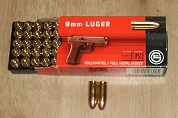 50 Deko Dekopatronen GECO 9mm Para / 9X19 / 9mm Vollmantel Original Hülsen u. Originalverpackung