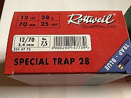 Schrot 12/70 Rottweil 28g