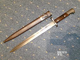 Ersatzbajonett Notbajonett Chinesisches SG M1907, im 1 WK verwendet, Beutebajonett Bajonett