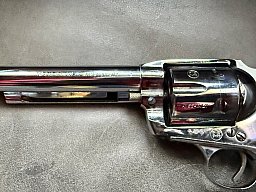 SAA Revolver Schmidt Ostheim Texas Scout Peacemaker PtB 7-72 chrom