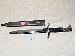 Bajonett Ausgehbajonett Deutsch 2 WK, mit gravierte Scheide- Eickhorn Solingen N8