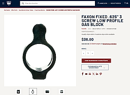 Faxon LOW PROFILE GAS BLOCK