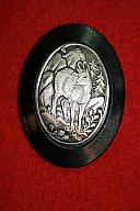 Pistolengriffkäppchen-Silber "Gams"