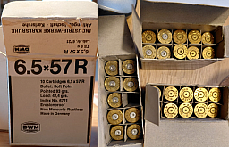 25 Stk. 6,5x57 R. 1x abgeschossen Hülsen zum Wiederladen