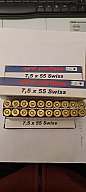 7,5x55 swiss 60Hülsen PPU 1x abgefeuert