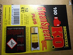 100 Schuss Brenneke Clean Speed-KO, Flintenlaufpatronen im Kal.12/67,5