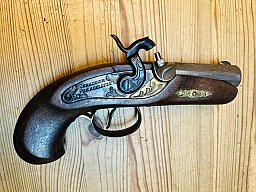 sehr schöne Schwarzpulver Pistole Philadelphia Derringer Cal.45 Black Powder