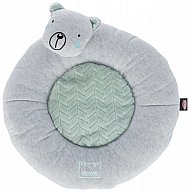 TRIXIE Hundebett Liegematte "JUNIOR" Bär hellgrau/mint | Durchmesser 40cm für Welpe / kleine Hunde