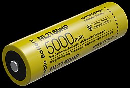 1 x NITECORE AKKU Li-Ion 21700 5000mAh NL2150HP | 15A Entladestrom für 2.700 Lumen Stirnlampe HC35 !