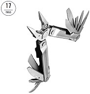 LEATHERMAN REBAR - Multitool mit 17 Werkzeugen (arretierbar) 100% Edelstahl, inkl. Lederetui Holster