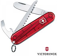 VICTORINOX Kindermesser "My first Victorinox" | abgerundete Klinge, Säge, Flaschenöffner, 84mm 45g