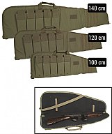 Gewehrtasche / Waffen Futteral Oliv 100cm m. Magazintaschen - Rifle Case abschließbar