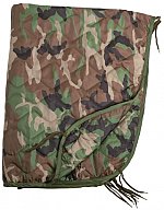 Poncho Liner – Steppdecke – Woodland - 210x150cm + Packsack