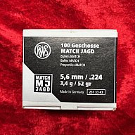 Geschosse RWS 5,6mm/.224 52gr MJ 100Stk NEU