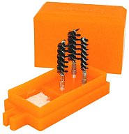 Lyman #7631360 DRY CASE NECK DIPPER - Caliber .17 - .45 inkl. Drei Bürsten - Trockenschmiermittel !