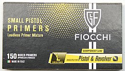 150 x FIOCCHI BOXER Zündhütchen Small Pistol 4,45mm S.P. > ZETAPI Schwermetall FREI GREEN NEU 150St