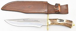 MUELA Sammlermesser " Magnum " mit im Griff eingelegter Sau Applikation