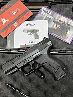 Walther P99, brüniert Stahlschlitten, 9mm P.A.K.