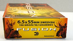 20 Schuss FEDERAL 6,5x55 SWEDISH 10,1g 156gr JAGD MUNITION FUSION Blei Geschoss 6.5 x 55 SWEDISH