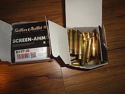 100 St 8x57 JS/IS S&B Hülsen in Original Verpackung Wiederladen