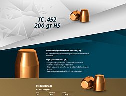 H&N Geschosse .452 TC HS 200gr. 500St. (.45ACP)
