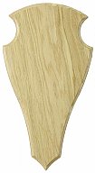 1 x Trophäenbrett EICHE 2 HELL 45cm x 24cm | Hirschschild Rotwild Hirsch Damwild Rothirsch ...