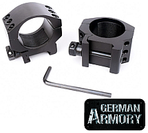 Optik Montage Duck 30mm und 25,4mm Picatinny / Weaver Zielfernrohr Reddot RD niedrig 6 X verschraubt