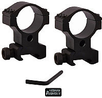 Optik Montage Wolf 30mm und 25,4mm Picatinny / Weaver Zielfernrohr Reddot RD hoch 6 X verschraubt