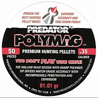 JSB Polymag Predator Diabolo Blei 9 mm .35 50 St. / Dose 5,25 Gramm (81,01 Grain) schwerer