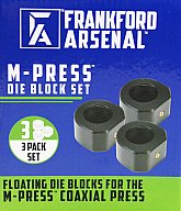 FRANKFORD ARSENAL M-Press 3er PACK #1097880 DIE BLOCK SET Matrizenhalter COAXIAL Relaoding Press